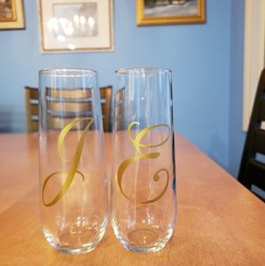 Custom designed wine glasses
